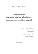 Research Papers 'Uzņēmuma izmaksu salīdzinājums sākuma posmā Latvijā un Igaunijā', 1.