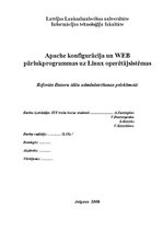 Research Papers 'Apache konfigurācija un WEB pārlūkprogrammas uz Linux operētājsistēmas', 1.