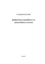 Research Papers 'Biodegvielas ražošana un izmantošana Latvijā', 1.