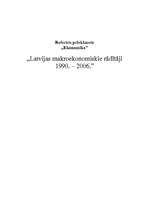 Research Papers 'Fiskālā politika. Latvijas makroekonomiskie rādītāji 1990. - 2006.gadā', 1.