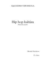 Research Papers 'Projekts par hip hop kultūru', 1.