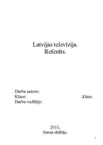 Research Papers 'Televīzija', 1.