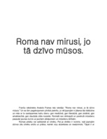 Essays 'Roma nav mirusi, jo tā dzīvo mūsos', 1.