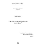 Research Papers 'ISO 9001-2000 standarta prasību skaidrojums', 1.