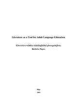 Term Papers 'Literature as a Tool for Adult Language Education', 1.