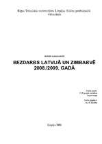 Research Papers 'Bezdarbs Latvijā un Zimbabvē 2008. un 2009.gadā', 1.