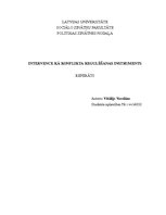 Research Papers 'Intervence kā konfliktu regulēšanas mehānisms', 1.