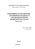 Term Papers 'Vardarbībā cietušo personu aizsardzības un atbalsta tiesiskā regulējuma problemā', 1.