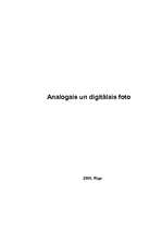 Research Papers 'Analogais un digitālais foto', 1.
