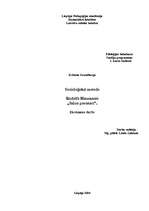 Essays 'Socioloģiskā metode R.Blaumaņa novelē "Salna pavasarī"', 1.