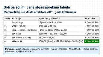 Presentations 'Iedzīvotāju ienākuma nodoklis (IIN) Latvijā 2026. gadā', 5.