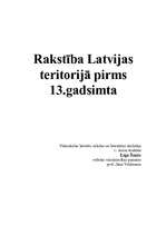 Research Papers 'Rakstība Latvijas teritorijā pirms 13.gadsimta', 1.