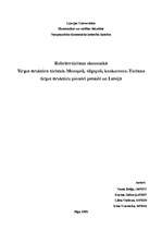 Research Papers 'Tirgus struktūra tūrismā. Tūrisma tirgus struktūru piemēri pasaulē un Latvijā', 1.