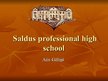 Presentations 'Saldus Professional High School', 1.