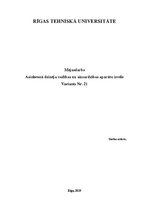 Summaries, Notes 'Asinhronā dzinēja vadības un aizsardzības aparātu izvēle', 1.