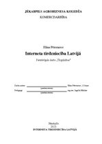 Research Papers 'Interneta tirdzniecība Latvijā', 1.