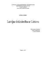 Research Papers 'Latvijas tirdzniecība ar Lietuvu', 1.