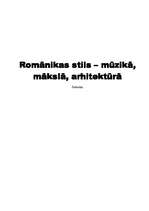 Research Papers 'Romānikas stils - mūzikā, mākslā, arhitektūrā', 1.