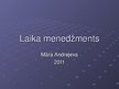Presentations 'Laika menedžments', 1.