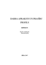 Research Papers 'Darba apraksts un prasību profils', 1.
