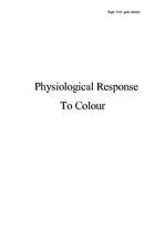 Summaries, Notes 'Physiological Response to Colour', 3.