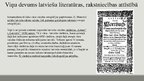 Presentations 'Latviešu literatūras sākotne', 6.