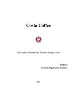 Business Plans 'Costa Coffee Business Analysis', 1.