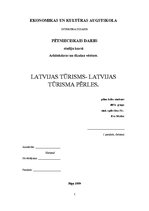 Research Papers 'Latvijas tūrisms - Latvijas tūrisma pērles', 1.