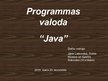Presentations 'Programmēšanas valoda Java', 1.