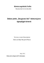Research Papers 'Dabas parka "Daugavas loki" raksturojums ilgspējīgā tūrismā', 1.