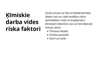 Presentations 'Darba vides riska faktori manā darbā', 5.