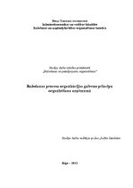 Research Papers 'Ražošanas procesa organizācijas galveno principu organizēšana uzņēmumā', 1.
