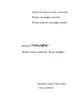 Research Papers 'Vitamīni', 1.