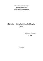 Research Papers 'Aspazija - latviešu romantiskā dzeja', 1.