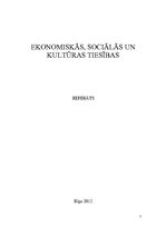 Research Papers 'Ekonomiskās, sociālās un kultūras tiesības', 1.