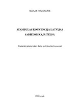 Research Papers 'Stambulas konvencija Latvijas sabiedriskajā telpā', 1.