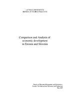 Research Papers 'Comparison and Analysis of 
Economic Development in Estonia and Slovenia', 1.