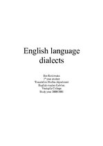 Research Papers 'English Language Dialects', 1.