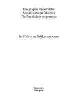 Research Papers 'Juridiskas un fiziskas personas', 1.