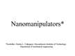 Presentations 'Nanomanipulators', 1.
