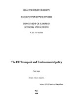 Research Papers 'The EU Transport and Environmental Policy', 1.