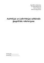 Research Papers 'Austrālijas un Lielbritānijas salīdzinošs raksturojums', 1.
