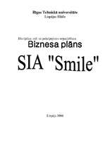 Business Plans 'SIA "Smile"', 1.