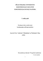Essays 'Larsa fon Trīra filmu "Antikrists", "Melanholija" un "Nimfomāne" analīze', 1.