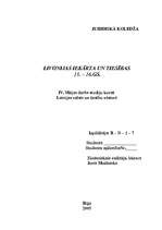 Research Papers 'Livonijas iekārta un tiesības', 1.