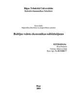 Research Papers 'Baltijas valstu salīdzinājums', 1.