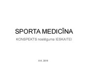 Presentations 'Sporta medicīna. Konspekts ieskaitei treneriem', 1.