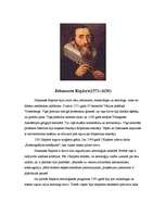 Summaries, Notes 'Johanness Keplers', 1.