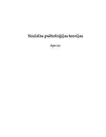 Research Papers 'Sociālās psiholoģijas teorijas', 1.