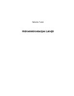 Research Papers 'Hidroelektrostacijas Latvijā', 1.